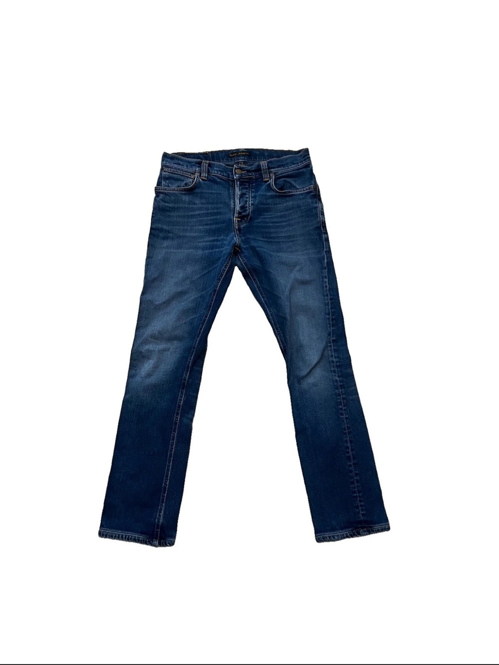 Nudie Jeans Men's Grim Tim Ink Navy Straight Leg Jeans Size 30